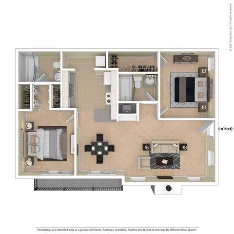 A floor plan of a house with a kitchen, living room, and bathroom.